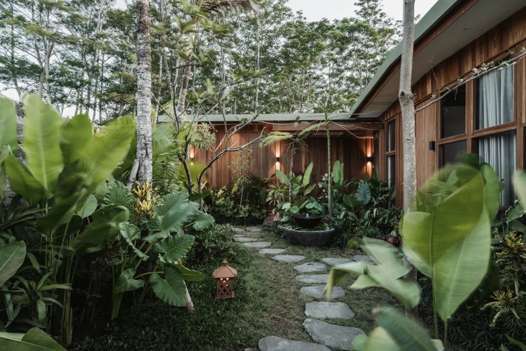 Garden Area with nature greenery beside the Villa Sawah